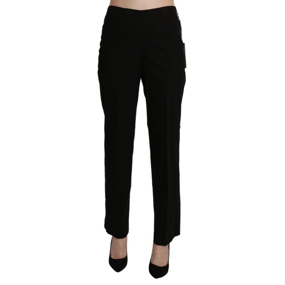 BENCIVENGA Black High Waist Straight Dress Trouser Women's Pant